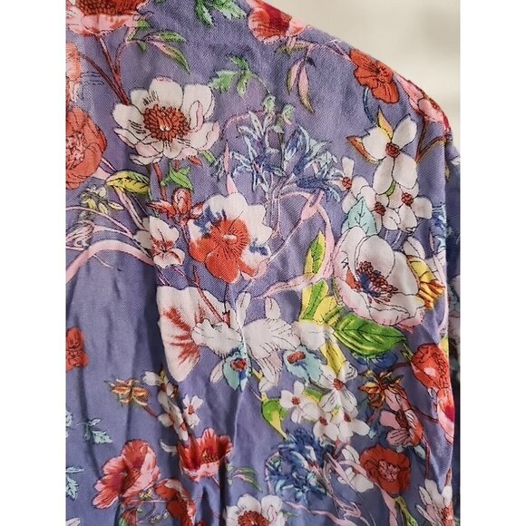 D&Y Flower Kimono. 100% Viscose.  One Size Fits Most. Good Condition - Picture 6 of 7